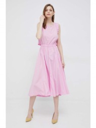 φόρεμα deha χρώμα: ροζ 97% βαμβάκι, 3% ελαστομερές