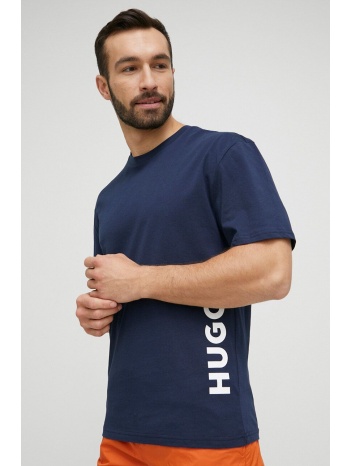 μπλουζάκι παραλίας hugo χρώμα ναυτικό μπλε 100% βαμβάκι