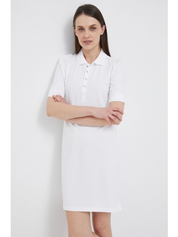 φόρεμα lauren ralph lauren χρώμα άσπρο 97% βαμβάκι, 3%