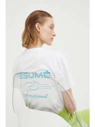 βαμβακερό μπλουζάκι résumé χρώμα: άσπρο 100% βαμβάκι