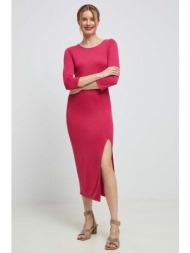 φόρεμα medicine χρώμα: ροζ 70% modal, 30% πολυεστέρας