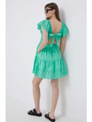 βαμβακερό φόρεμα gap χρώμα: πράσινο κύριο υλικό: 100% βαμβάκι
κέντημα: 100% πολυεστέρας
