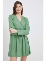 φόρεμα united colors of benetton χρώμα: πράσινο 100% βισκόζη