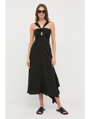 φόρεμα twinset χρώμα μαύρο κύριο υλικό 100% lyocellφόδρα