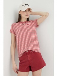 βαμβακερό μπλουζάκι levi`s χρώμα: κόκκινο 100% βαμβάκι