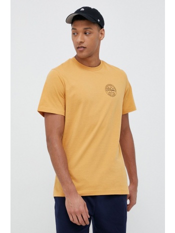 βαμβακερό μπλουζάκι jack wolfskin 10 χρώμα κίτρινο κύριο