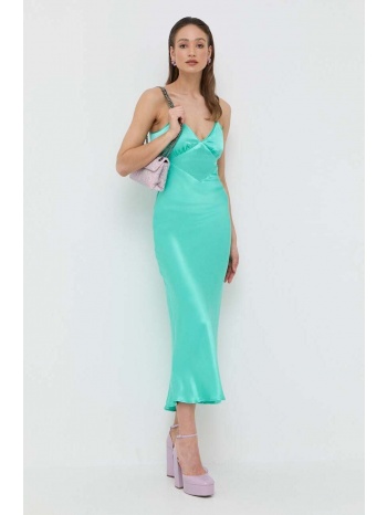φόρεμα bardot χρώμα πράσινο κύριο υλικό 100%