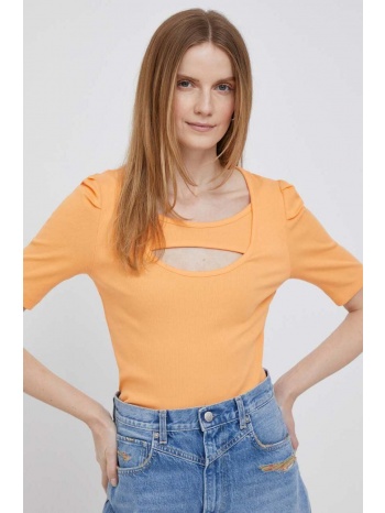 μπλουζάκι dkny χρώμα πορτοκαλί 96% βαμβάκι, 4% σπαντέξ