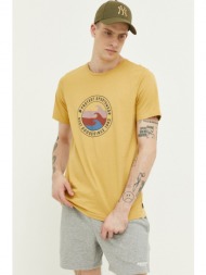 βαμβακερό μπλουζάκι protest χρώμα: κίτρινο 100% βαμβάκι