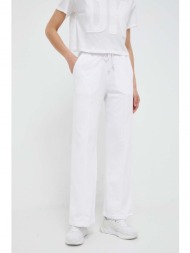 παντελόνι φόρμας dkny χρώμα: άσπρο 60% βαμβάκι, 40% πολυεστέρας