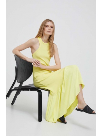 φόρεμα deha χρώμα κίτρινο υλικό 1 96% βαμβάκι, 4%