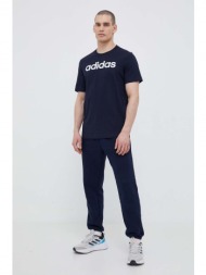 βαμβακερό μπλουζάκι adidas χρώμα: ναυτικό μπλε 100% βαμβάκι