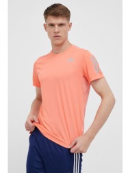 μπλουζάκι για τρέξιμο adidas performance own the run χρώμα: πορτοκαλί 100% ανακυκλωμένος πολυεστέρας