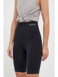 σορτς προπόνησης hummel tif χρώμα: μαύρο 68% ανακυκλωμένο πολυαμίδιο, 17% πολυαμίδη, 15% σπαντέξ