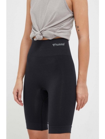 σορτς προπόνησης hummel tif χρώμα μαύρο 68% ανακυκλωμένο