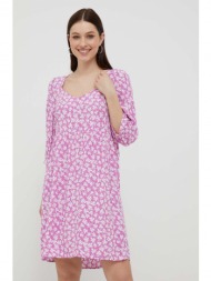 φόρεμα united colors of benetton χρώμα: ροζ 100% βισκόζη