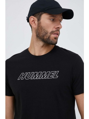μπλουζάκι προπόνησης hummel callum χρώμα μαύρο 60%