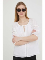 μπλουζάκι abercrombie & fitch χρώμα: άσπρο 95% βαμβάκι, 5% σπαντέξ
