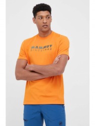 αθλητικό μπλουζάκι mammut trovat logo χρώμα: πορτοκαλί 81% ανακυκλωμένος πολυεστέρας, 14% οργανικό β
