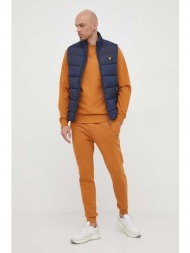βαμβακερό παντελόνι lyle & scott χρώμα: πορτοκαλί 100% βαμβάκι