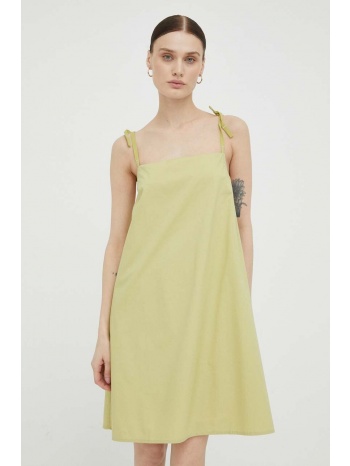 φόρεμα g-star raw χρώμα πράσινο κύριο υλικό 65% βαμβάκι