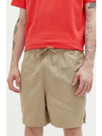 βαμβακερό σορτσάκι dickies χρώμα μπεζ 100% βαμβάκι