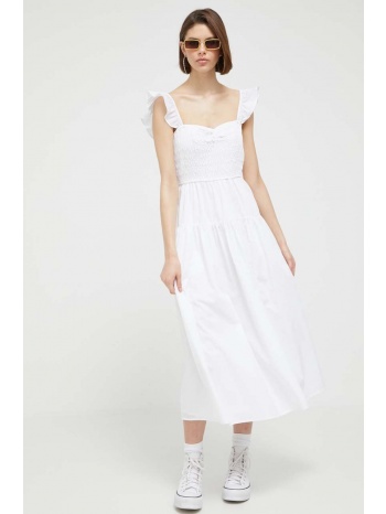 φόρεμα abercrombie & fitch χρώμα άσπρο κύριο υλικό 60%