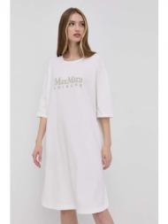 φόρεμα max mara leisure χρώμα: άσπρο 92% βαμβάκι, 8% σπαντέξ