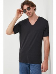 βαμβακερό μπλουζάκι michael kors χρώμα: μαύρο 100% βαμβάκι