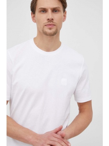 βαμβακερό μπλουζάκι boss boss casual χρώμα άσπρο 100%