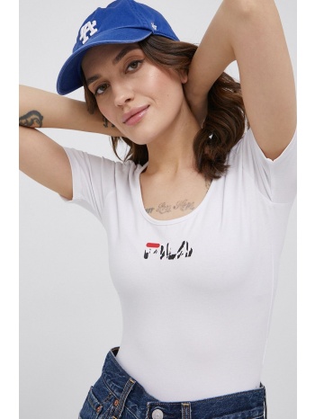 μπλουζάκι fila γυναικεία, χρώμα άσπρο 93% βαμβάκι, 7%
