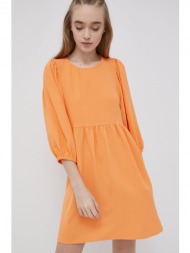 φόρεμα jdy χρώμα: πορτοκαλί, 100% πολυεστέρας