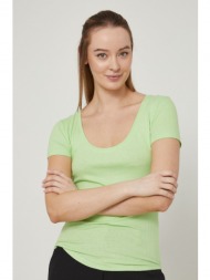 μπλουζάκι medicine γυναικείο, χρώμα: πράσινο 3% σπαντέξ, 97% βισκόζη