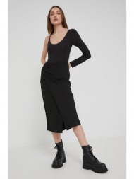 φούστα answear lab χρώμα: μαύρο, 25% ρεγιόν, 75% βισκόζη