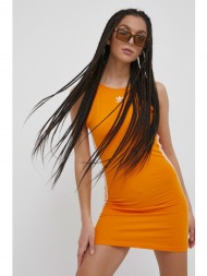φόρεμα adidas originals adicolor χρώμα: πορτοκαλί 93% βαμβάκι, 7% σπαντέξ