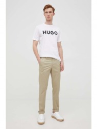 βαμβακερό μπλουζάκι hugo χρώμα: άσπρο κύριο υλικό: 100% βαμβάκι
πλέξη λαστιχο: 97% βαμβάκι, 3% σπαντ