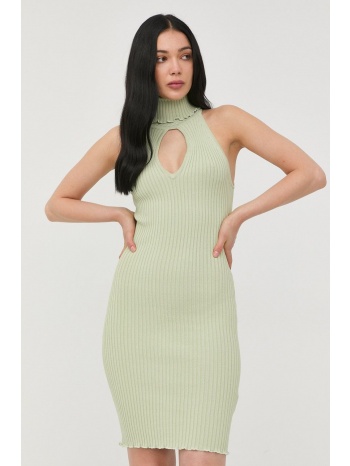 φόρεμα guess χρώμα πράσινο, 35% νάιλον, 65% ρεγιόν