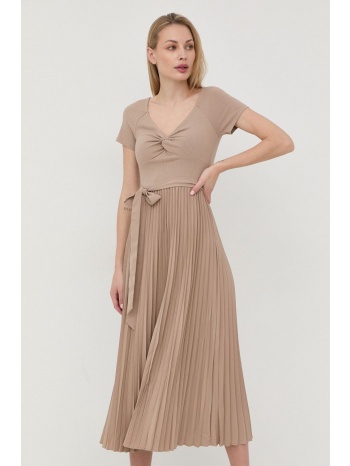φόρεμα guess χρώμα καφέ, υλικό 1 10% σπαντέξ, 90%