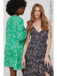 φόρεμα answear lab x limited festival collection be brave χρώμα: μαύρο 100% βισκόζη