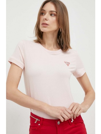 μπλουζάκι guess χρώμα ροζ