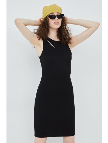 φόρεμα pieces χρώμα μαύρο, 96% ανακυκλωμένος πολυεστέρας