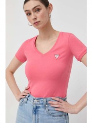 μπλουζάκι guess χρώμα: ροζ