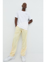 παντελόνι φόρμας adidas originals χρώμα: κίτρινο 100% ανακυκλωμένος πολυεστέρας