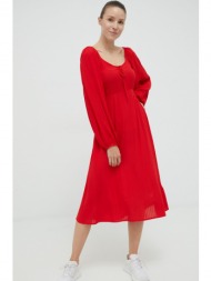φόρεμα billabong χρώμα: κόκκινο, 100% βισκόζη