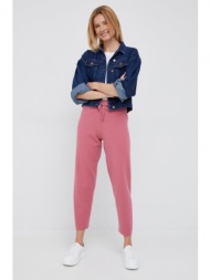 παντελόνι tommy hilfiger χρώμα: ροζ 59% modal, 26% πολυεστέρας, 15% πολυαμίδη