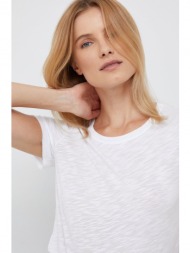 μπλουζάκι sisley χρώμα: άσπρο 50% βαμβάκι, 50% modal