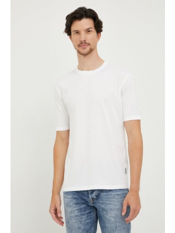 βαμβακερό μπλουζάκι sisley χρώμα άσπρο 100% βαμβάκι