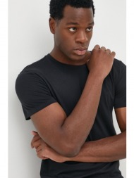 βαμβακερό μπλουζάκι polo ralph lauren 3 - pack χρώμα: μαύρο 100% βαμβάκι