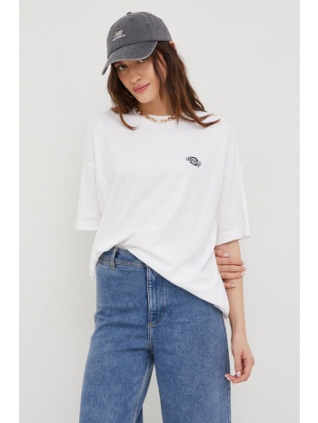 βαμβακερό μπλουζάκι dickies χρώμα άσπρο 100% βαμβάκι