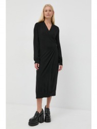 φόρεμα από μείγμα μαλλιού twinset χρώμα: μαύρο 40% πολυεστέρας, 20% μαλλί, 20% ακρυλικό, 20% πολυαμί